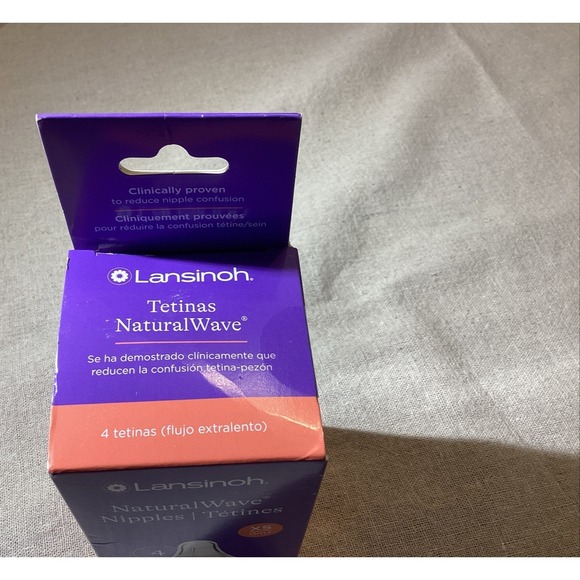 Lansinoh Bottle Nipples XS Flow 4pcs in the pack BPA-Free Natural Extra Slow 0m+ - Picture 4 of 5